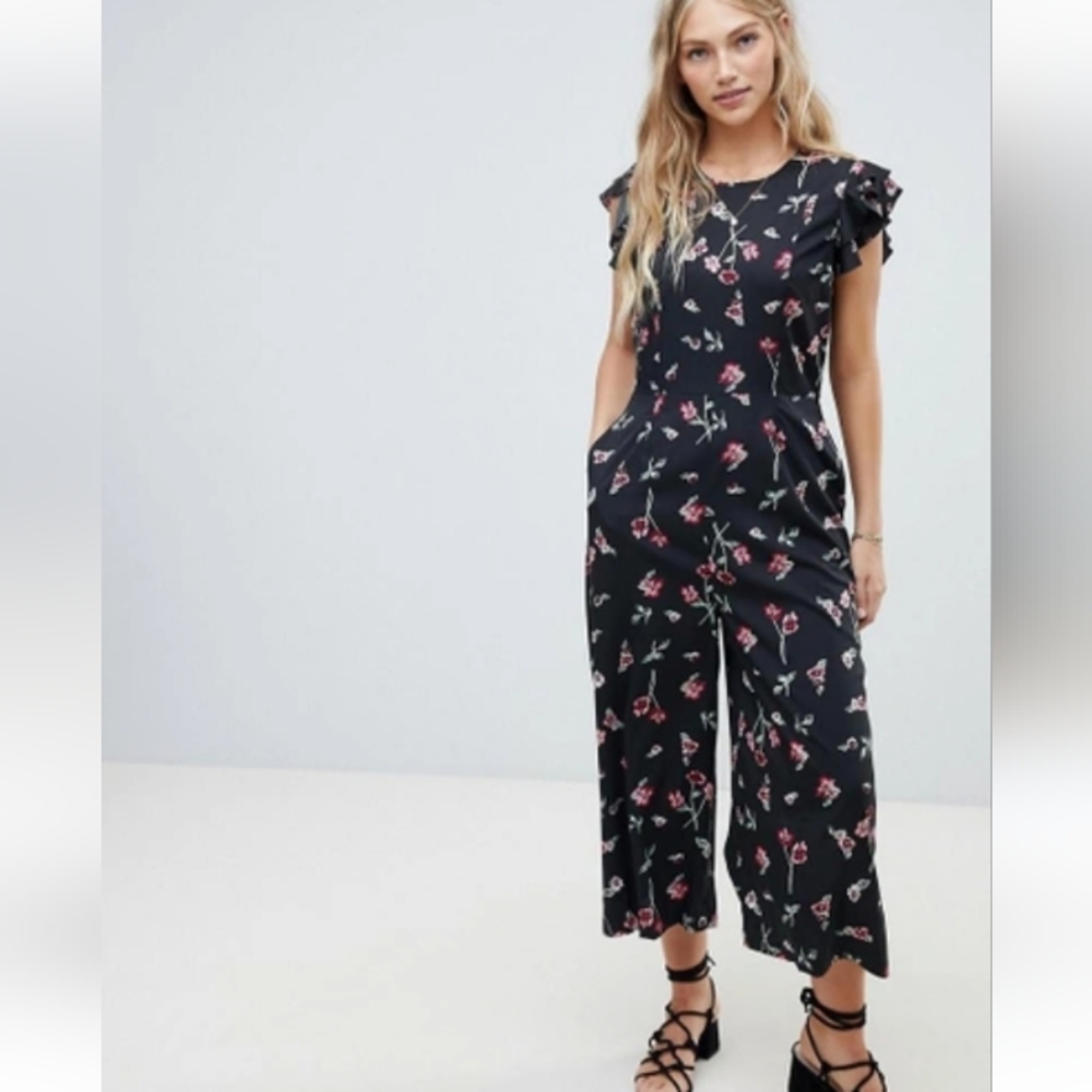 Asos Vero Moda Floral Wide Leg Jumpsuit
